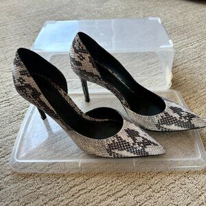 Vetir Vert Snakeskin D'Orsay Pumps, size 38 (fits US 7.5-8)